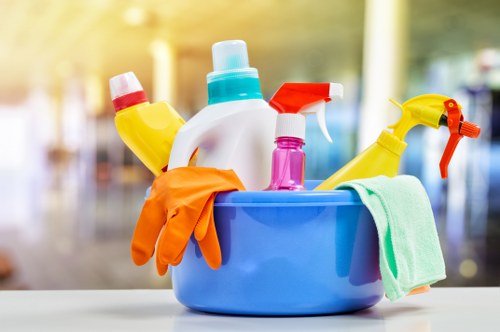 Cleaning skirting boards and floors in a Tooting rental property