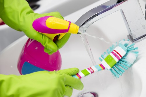 Local cleaners preparing a Tooting flat for new occupants