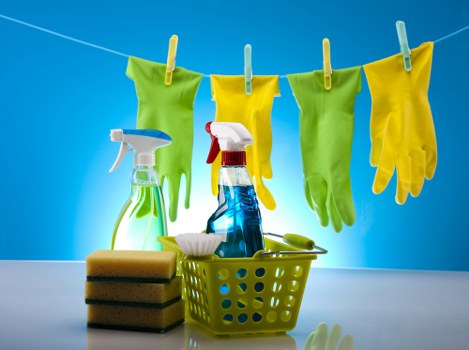 Professional cleaners working in a Tooting flat with access challenges